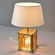 Amber Murano Glass and Brass Italian Modern Mazzega Table Lamp Zuccheri Style