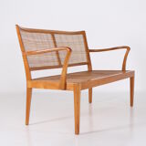 Cane bench by Rudolf Frank & Erwin Behr