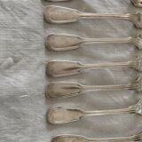 6 couverts en métal argenté modèle filet
