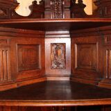 Pair of castle corner buffets XIXth