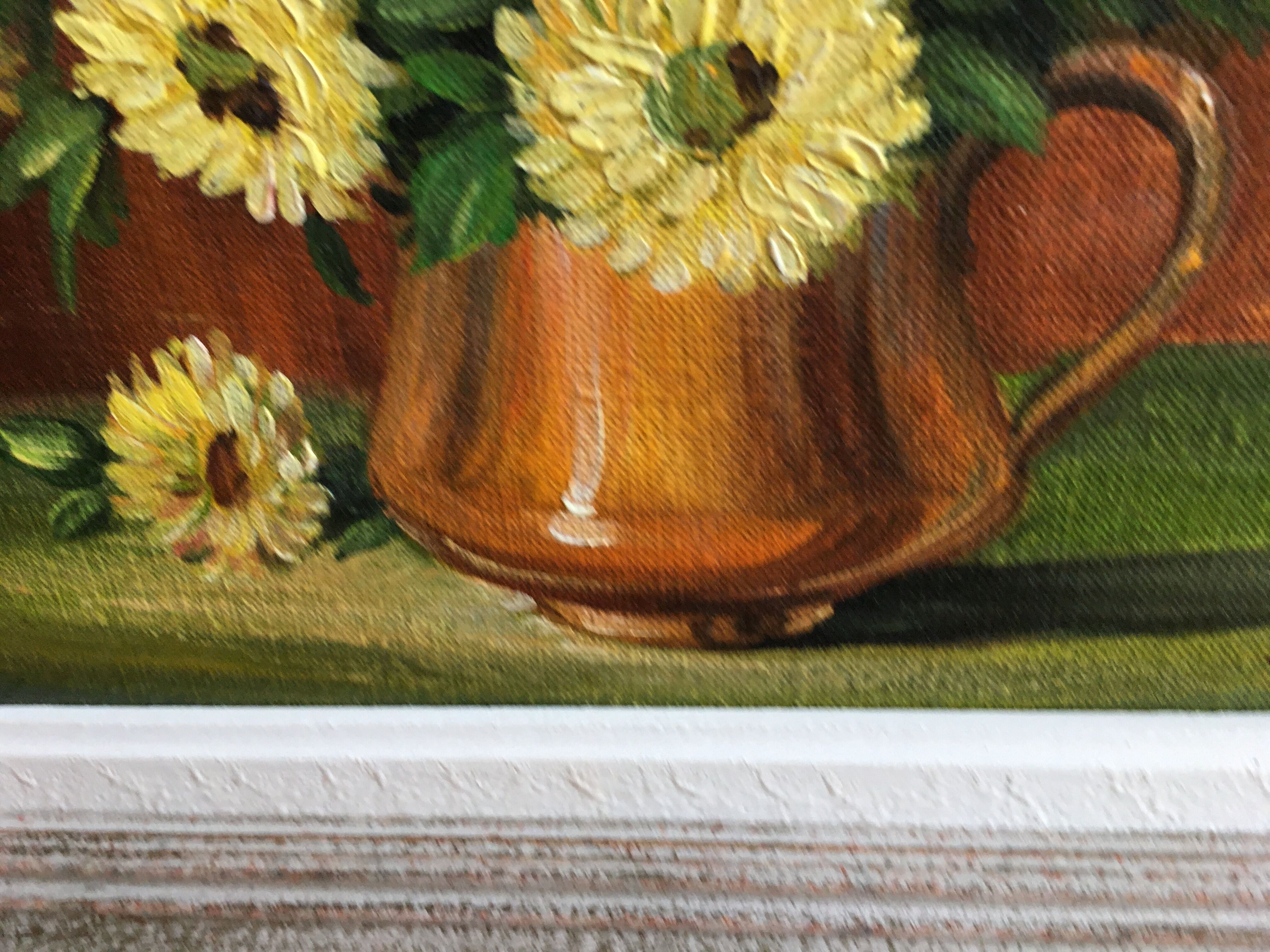 Painting bouquet of flowers by C Sargue