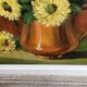 Peinture bouquet de fleurs signée C Sargue