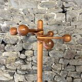 Scandinavian design pine coat rack 60s