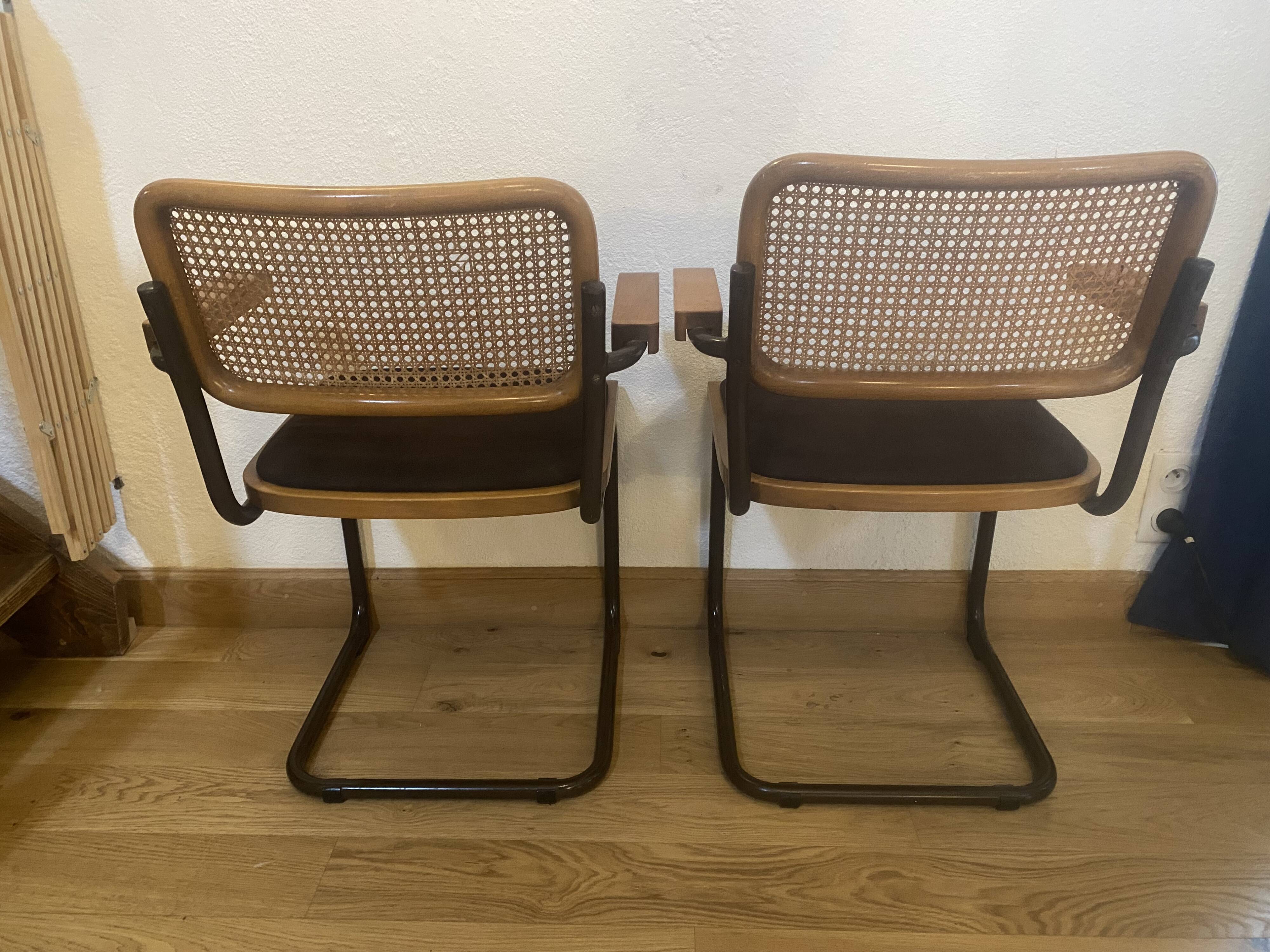 Paire de fauteuils rénovés type Breuer B64