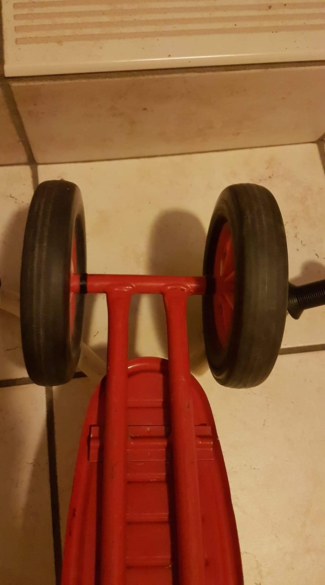 Trottinette pliable 3 roues Nordy rouge et blanche