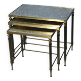 Set de 3 tables gigognes miroir 1950s