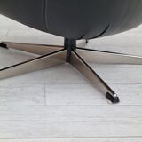 Fauteuil en cuir pivotant danois vintage