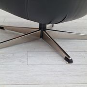 Fauteuil en cuir pivotant danois vintage