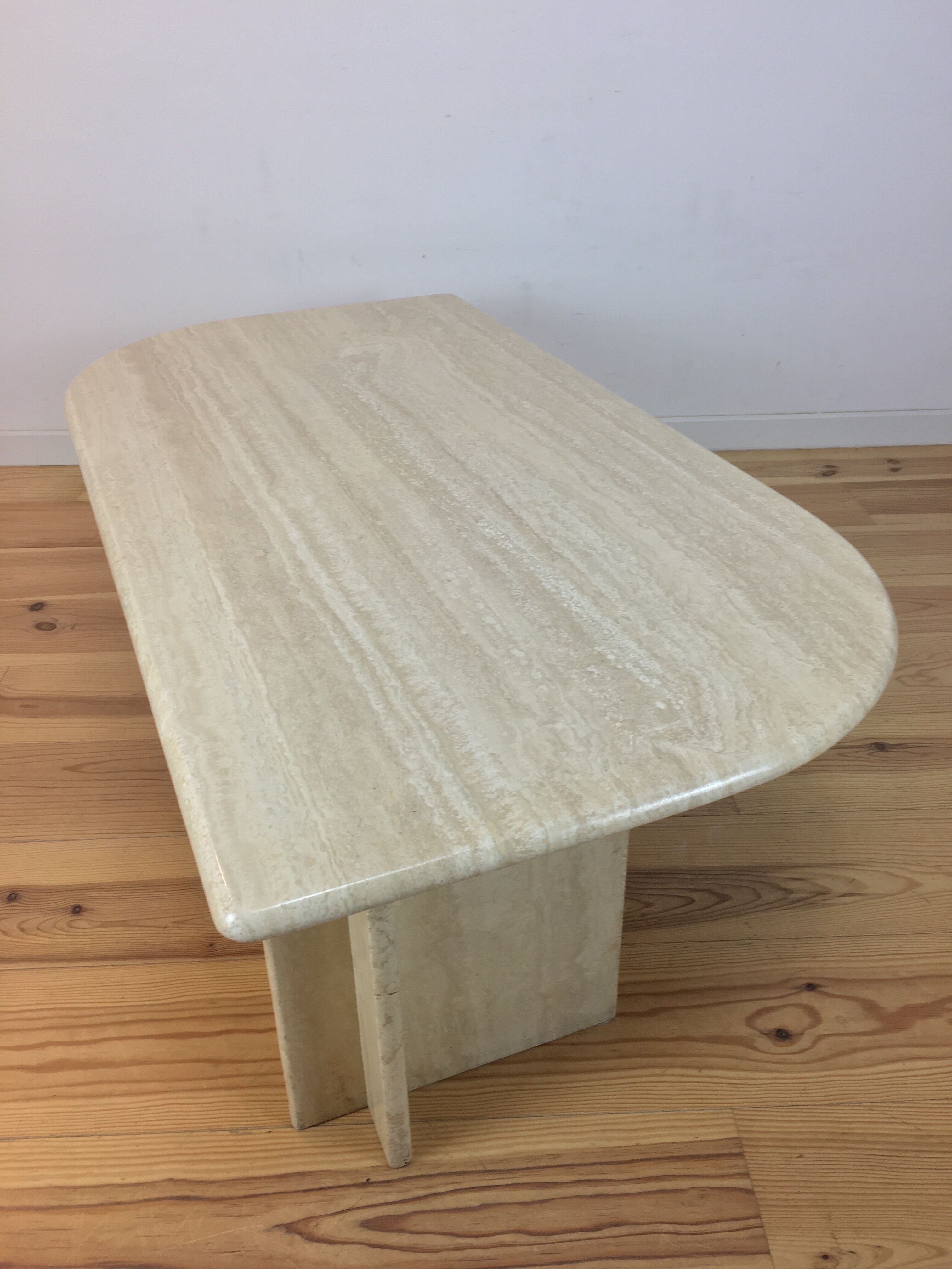 Travertine coffee table