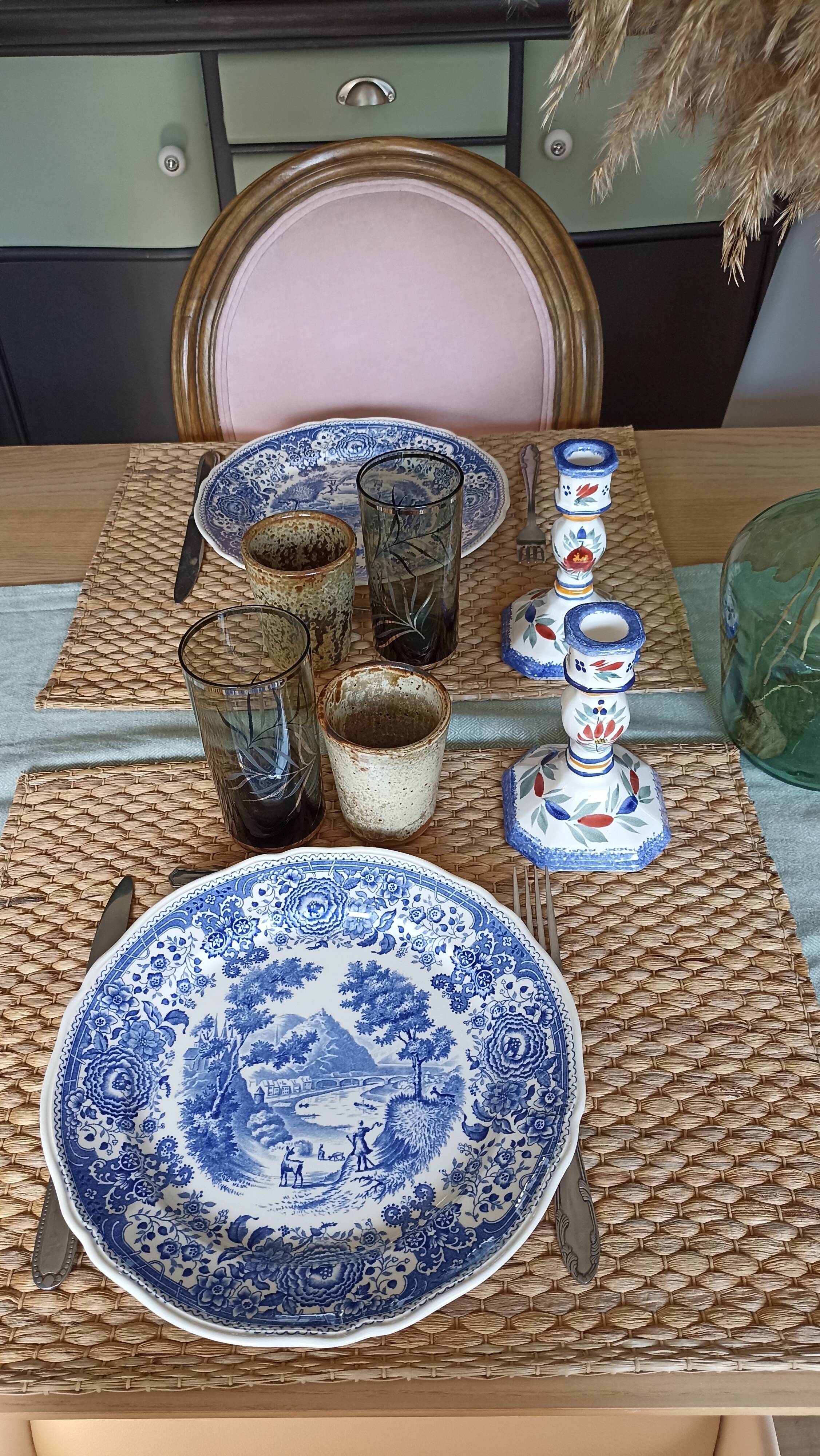 Quimper candle holders