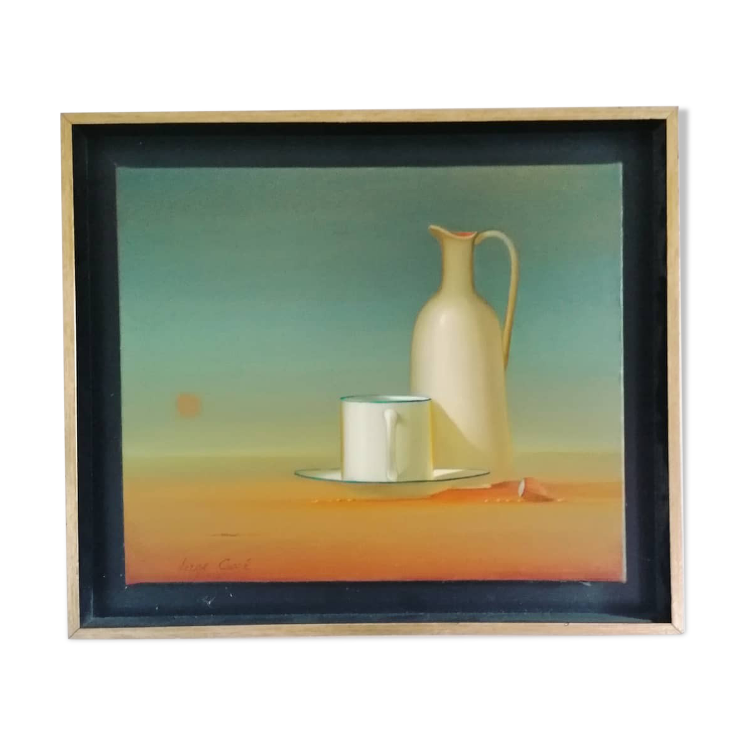 Surreal composition, Serge Carré, 60s, oil on canvas