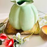 Vintage turquoise flower shaped vase.