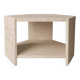 Hexagonal side table in travertine by Claude Berraldacci. France.