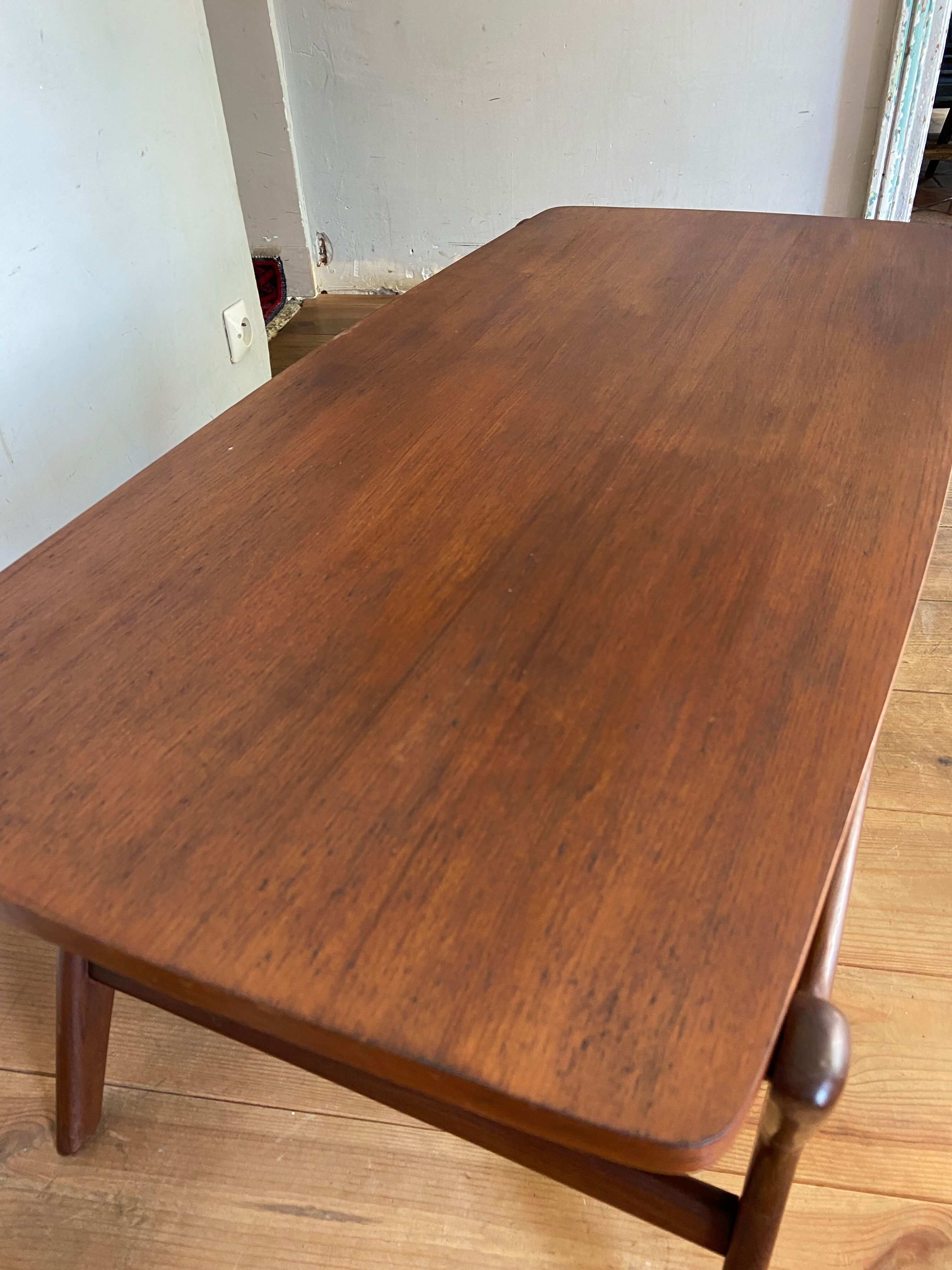 Scandinavian design teak coffee table 60s