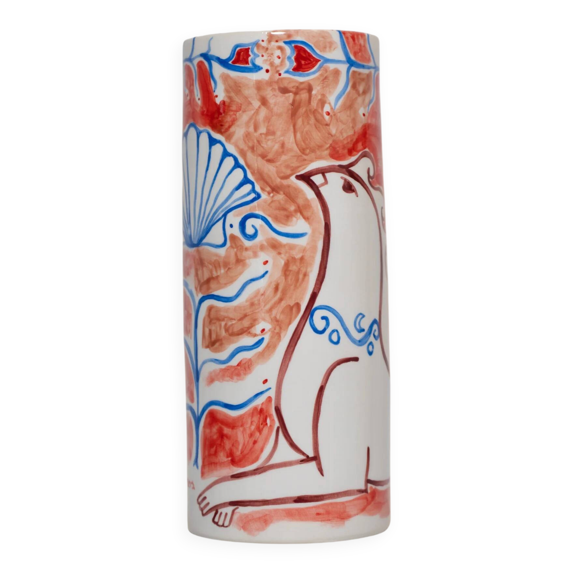 Griffin & Shell - Ceramic vase