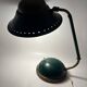 1960s cocotte desk lamp, green and brass, table lamp