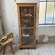 19th-century English pine display cabinet
