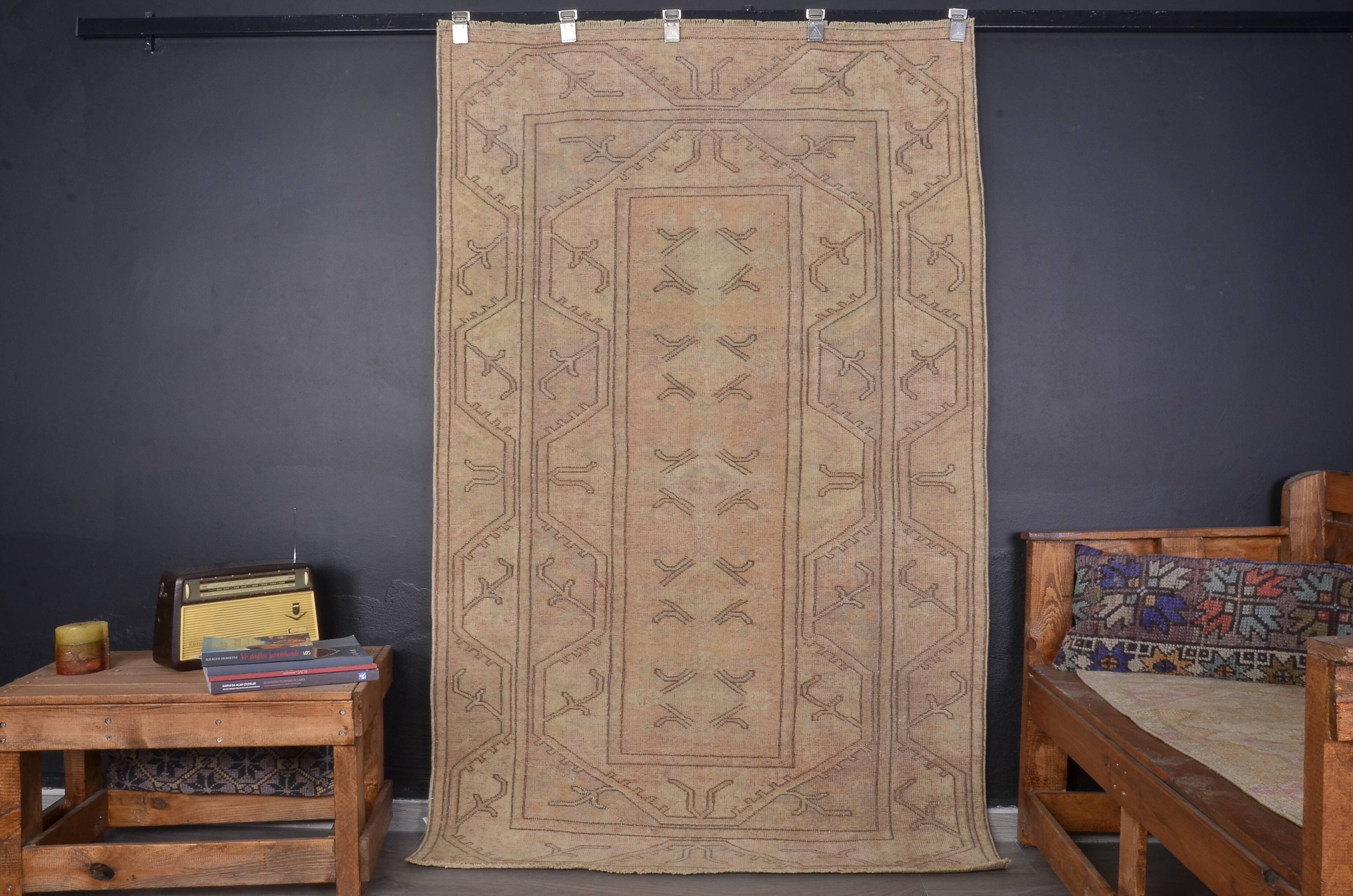 Oushak Floor Vintage Turkish Rug sku2426