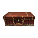 Suitcase in wicker and vintage bamboo