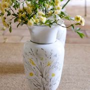 Vase opaline peint à la main français antique