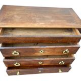 Commode empire A Crosse En Noyer Massif 19eme