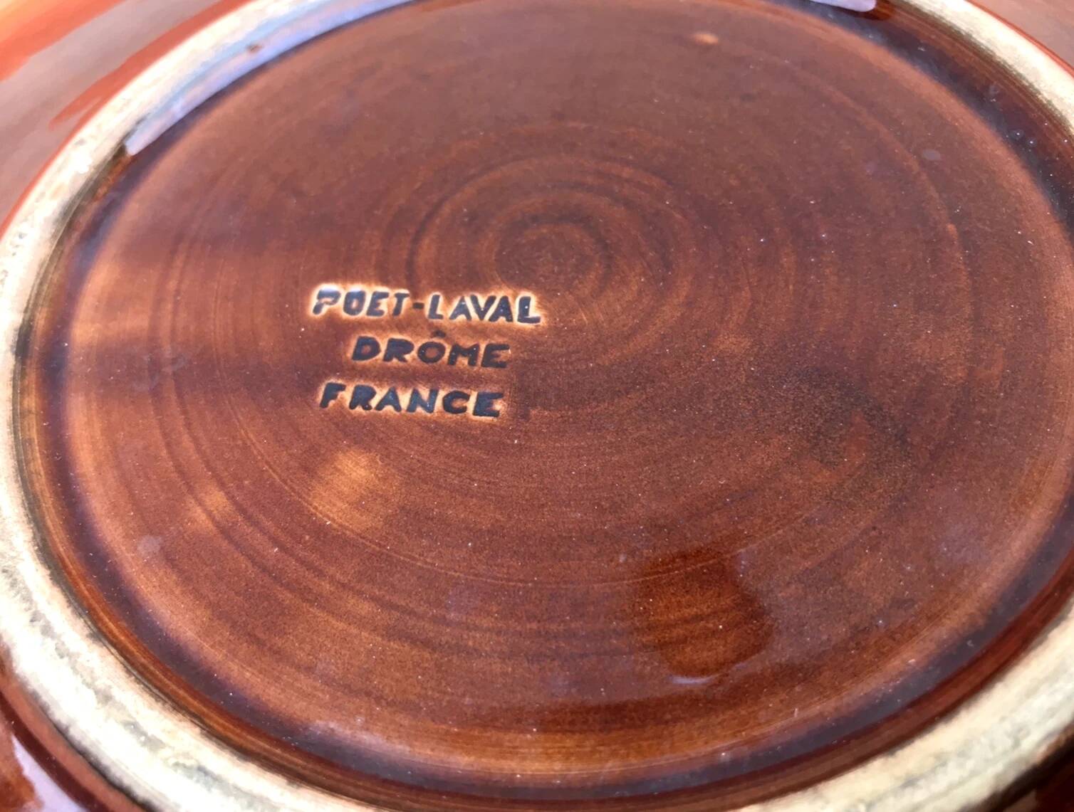 1960s Cheese platter in the shape of a painter's palette Glazed ceramic