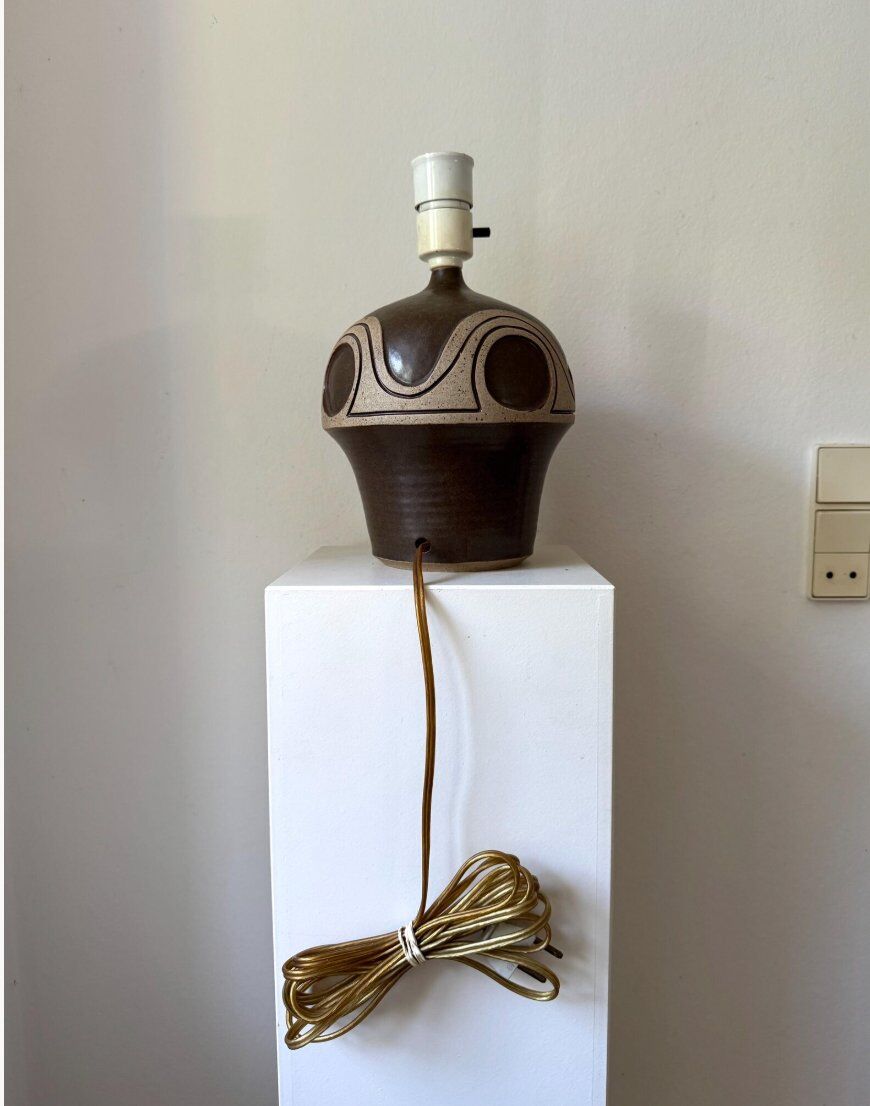 Stoneware table lamp by Marianne Starck for Michael Andersen Bornholm, Denmark, 1960s