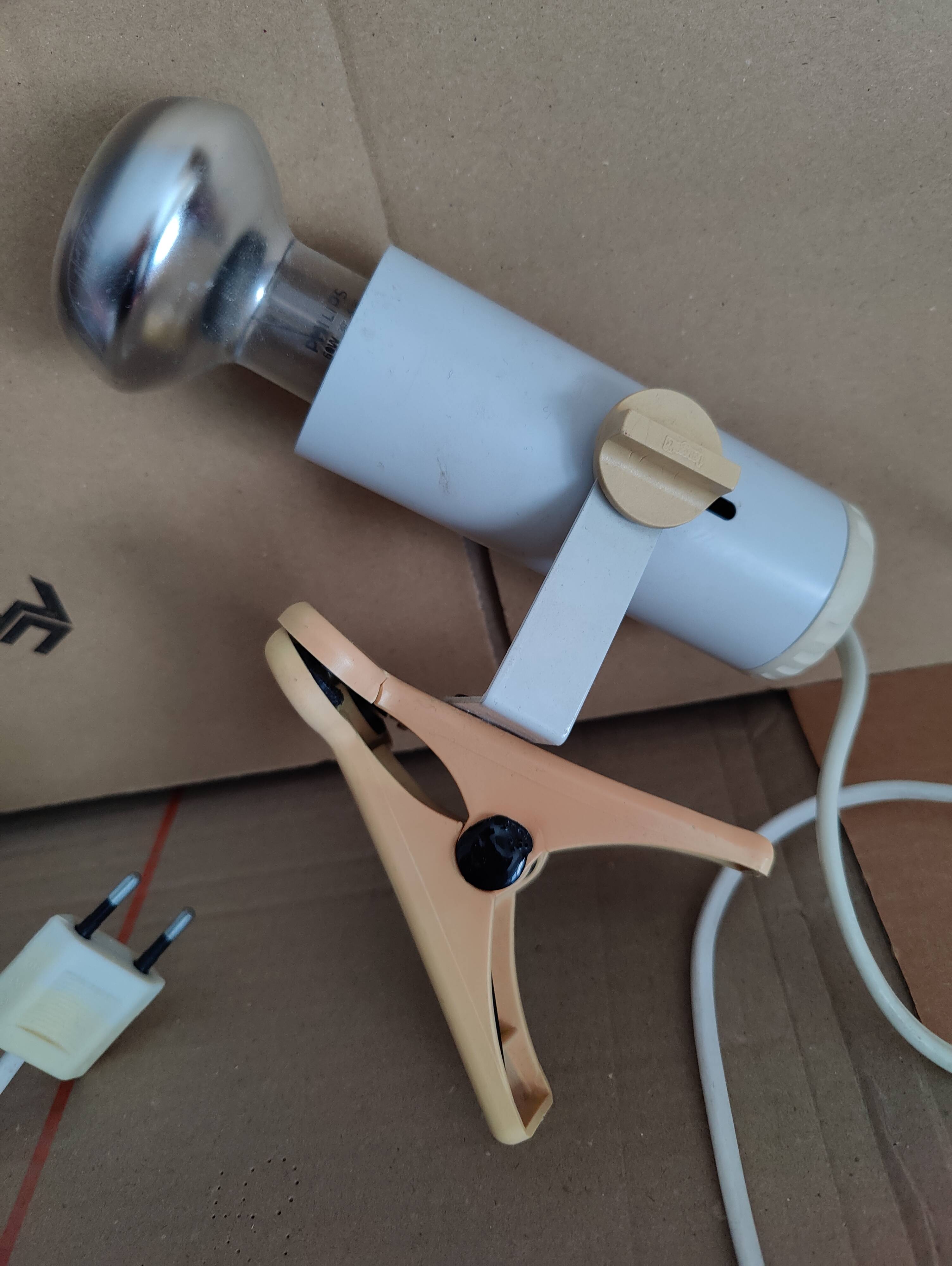 White clamp spotlight Targetti Sankey 1970s