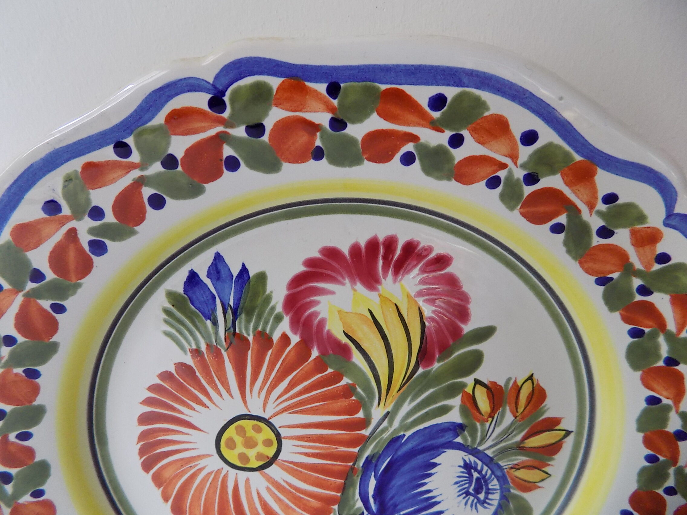 Numbered Henriot Quimper plate