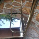 Golden rolling desserte vintage mirror trays