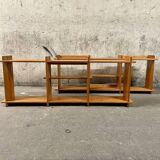 Pair of pine wall shelves