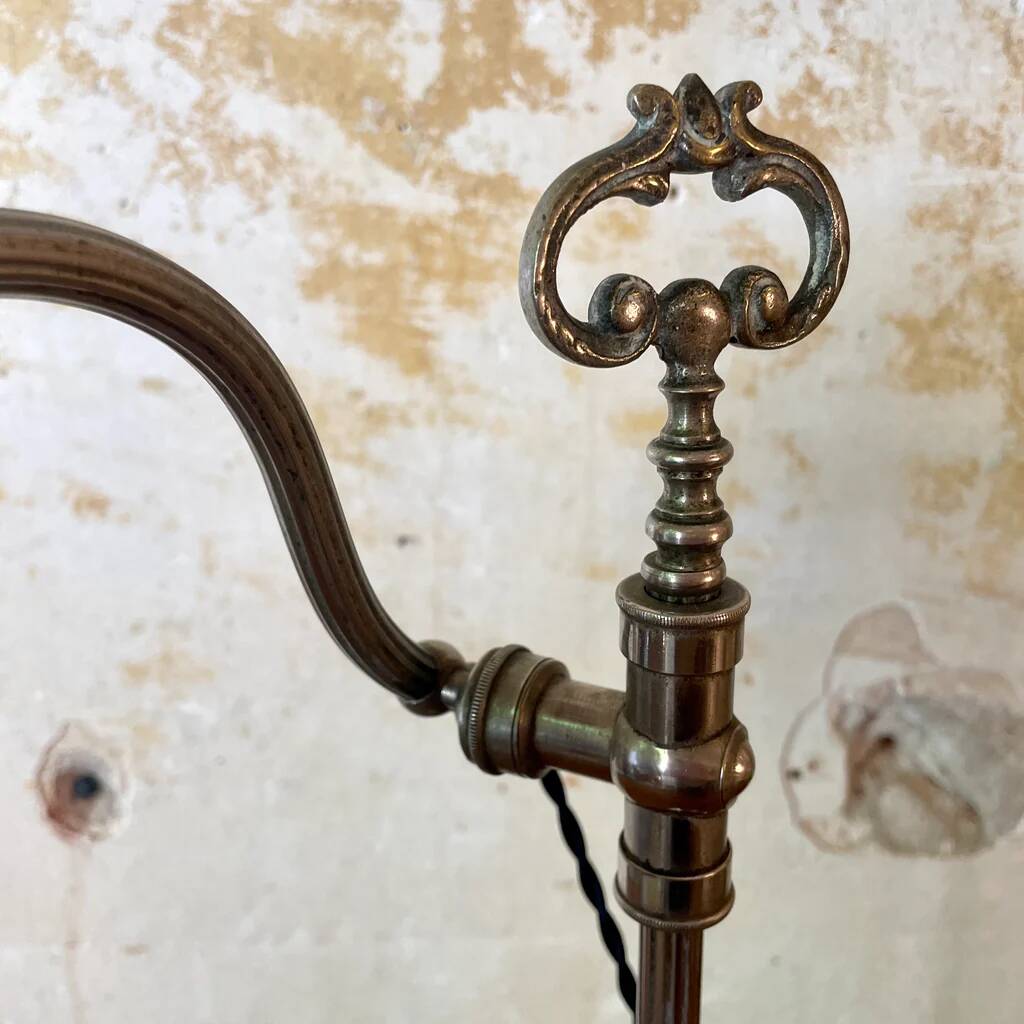 Adjustable gooseneck desk lamp from the 1930s