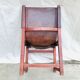 Modernist chair Riaza leather and vintage wood 1960