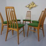 Eva dining chairs in teak by Niels Koeefoed for Hornslet Møbelfabrik, Denmark, 1960s, set of 6.