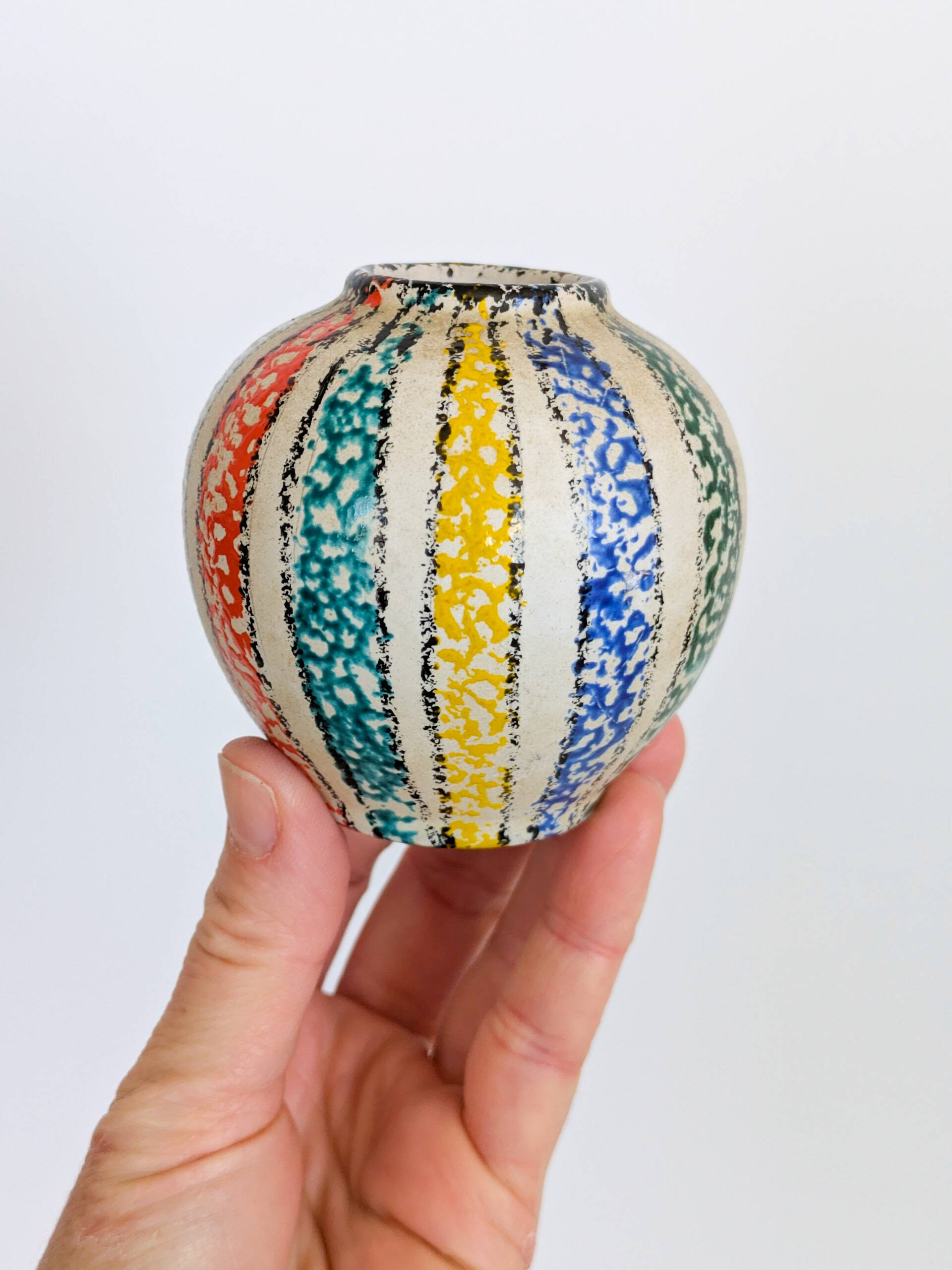 Mini Vase Scheurich Céramique Ouest Allemande Années 60