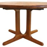 Ronde 1x verlengbare deense teak  Dyrlund eettafel 'Ommel'