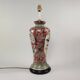 Pair Of XL Vintage Hand-Painted Chinese Floral Pottery Lamps