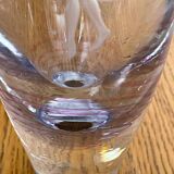 Kosta Boda Vintage Blown Glass Vase - Dancer & Purple Spiral