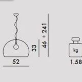 Kartell suspension red bubble