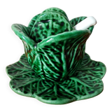 small cabbage-shaped slip pot