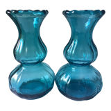 Paire de vases bleu lagon