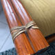 Magnificent velvet fabric rattan armchair - vintage