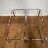 Pair of sofa ends / coffee table chrome year 70