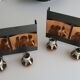 Pair of vintage double wall lights Neuhaus Leuchten 1950 with label.