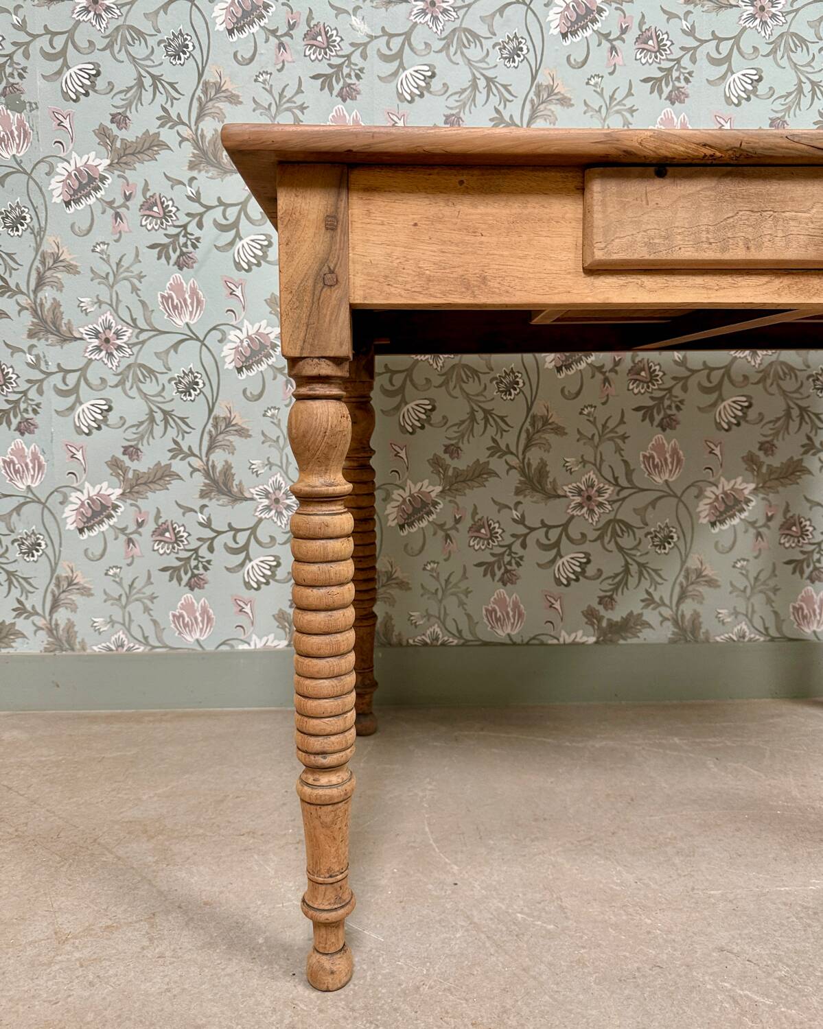 Antique table with turned legs (renovated)