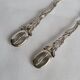 Vintage Silver 833 Coffee Spoon Coffee Bean Pattern Portuguese 2 pcs