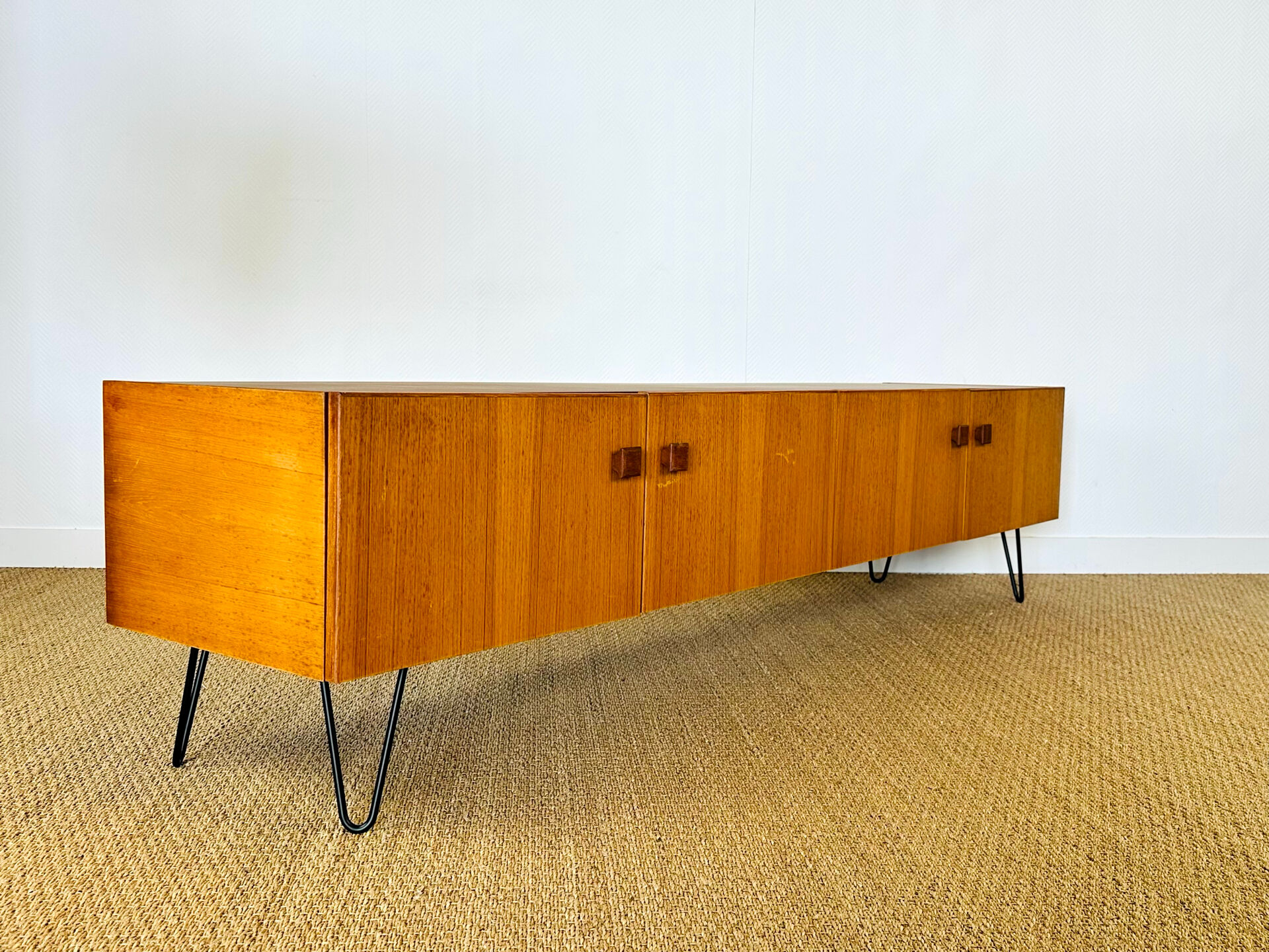 1960s minimalist Scandinavian teak sideboard