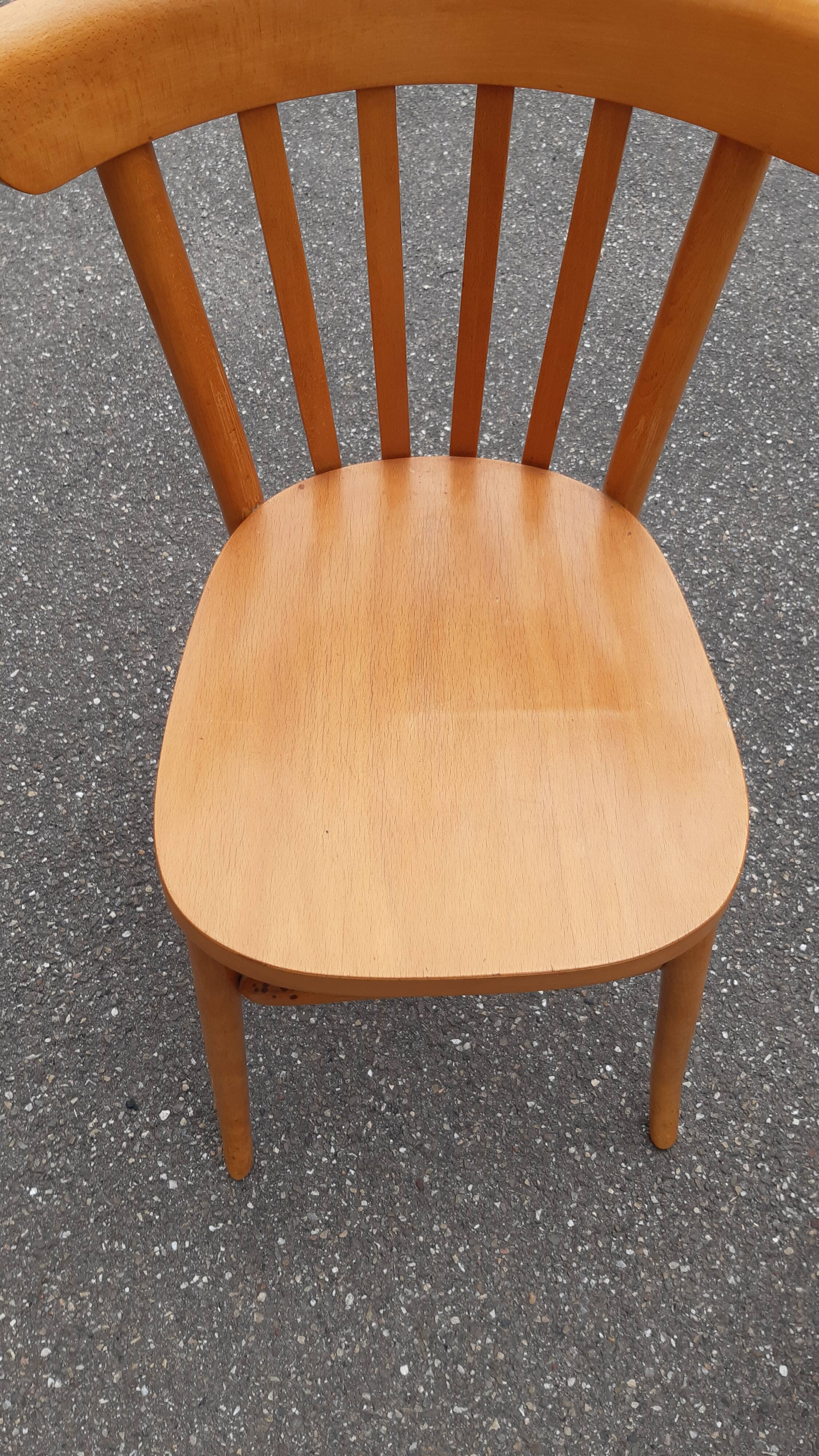 Set of 4 mismatched bistro chairs