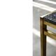 Vintage Mid-Century Italian Modern Brass Coffee Table with Stone Top, 1970s