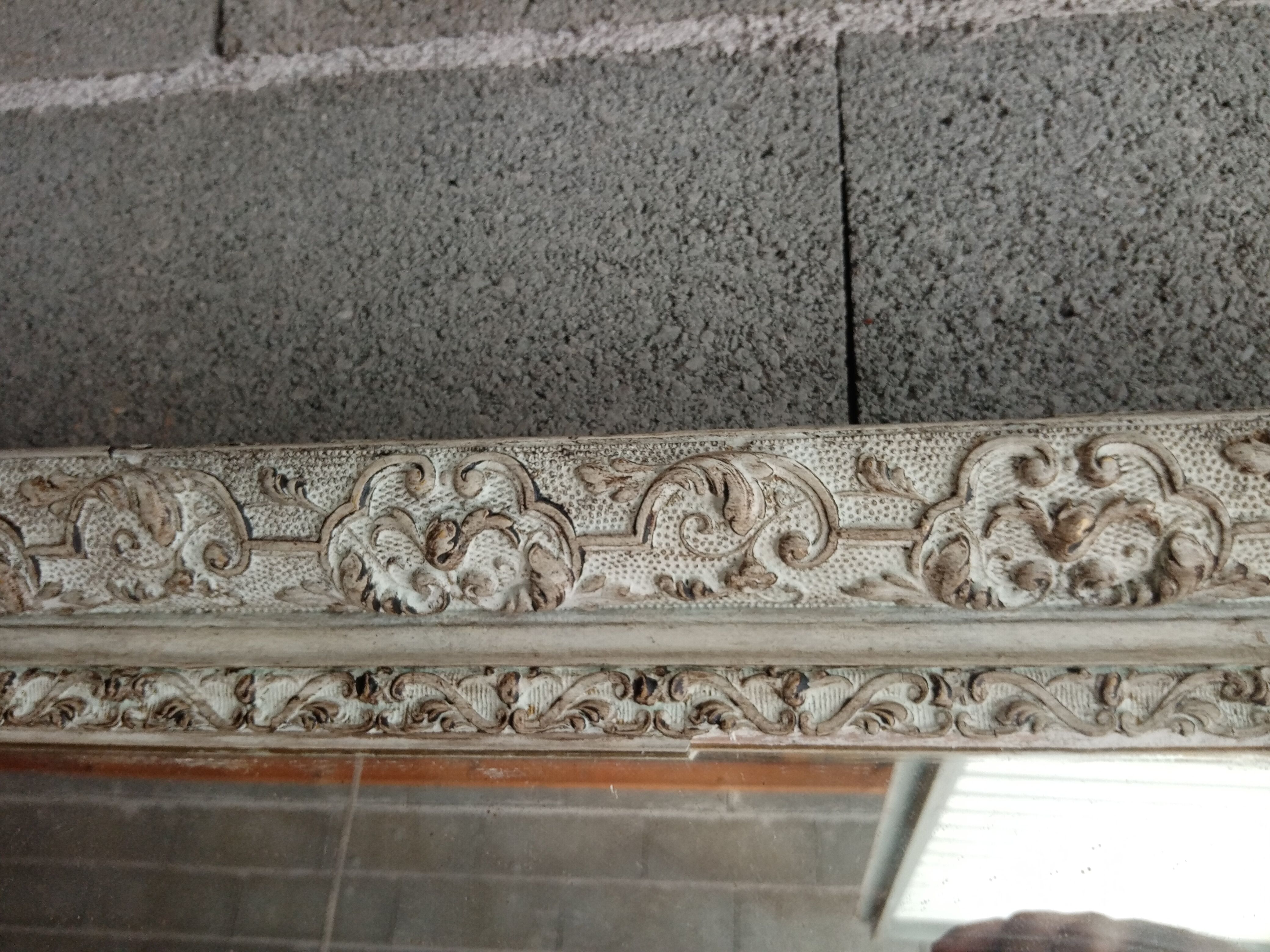 Old patinated mirror 86 X 62 cm